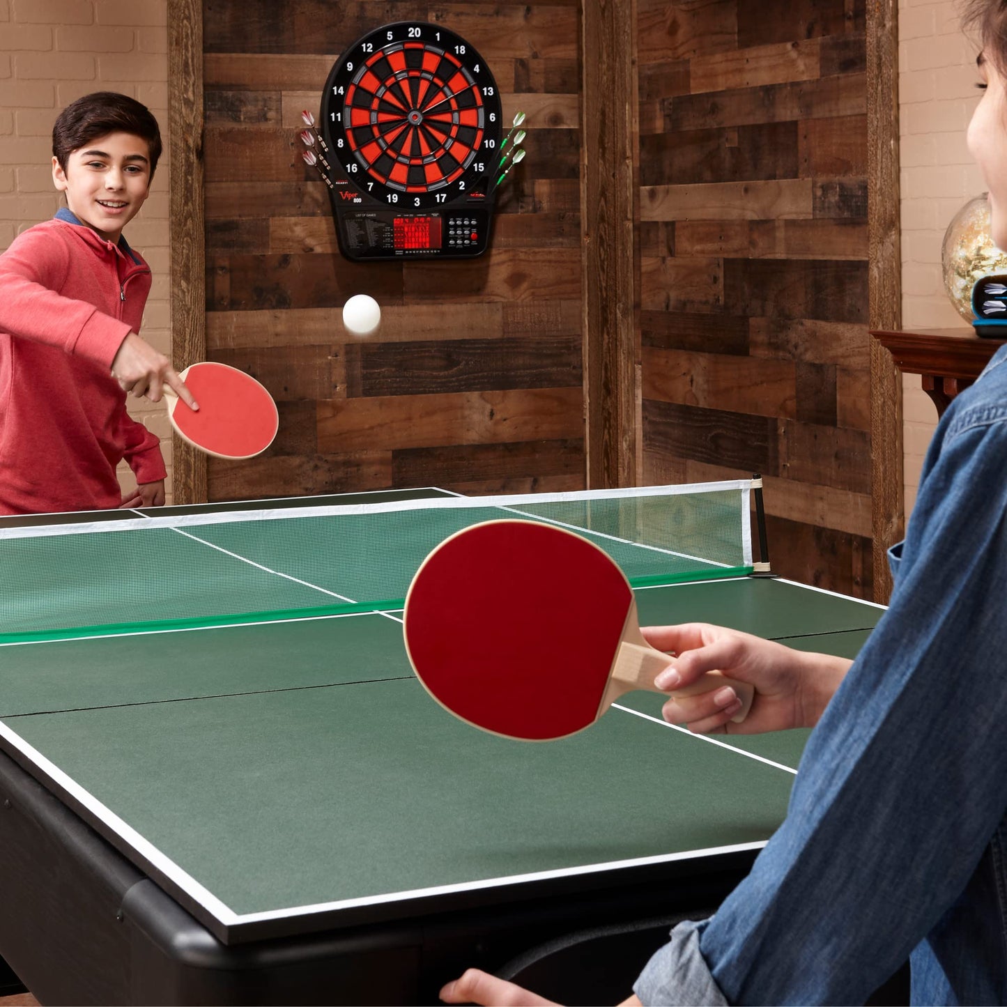 Fat Cat Original 3-in-1 7 Foot Pockey Multi Game Table, Air Hockey Table, Pool Table, and Table Tennis Combo with Accessories