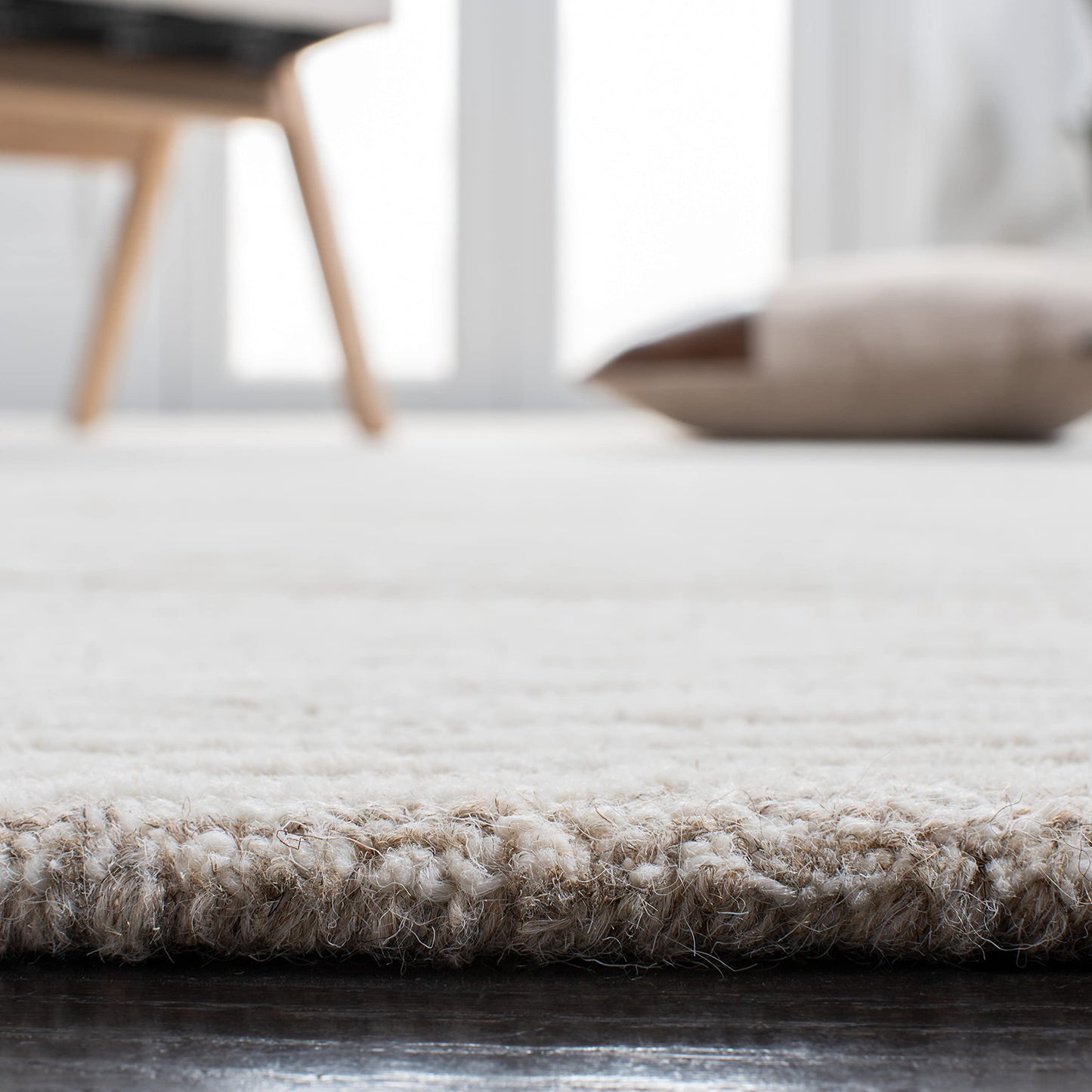 SAFAVIEH Metro Collection 8' x 10' NaturalIvory MET995A Handmade Premium Wool Living Room Dining Bedroom Area Rug