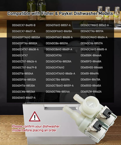 529730 Dishwasher Double Inlet Valve - OEM Part for Fisher & Paykel, Replaces 33390003, 2 Year Warranty