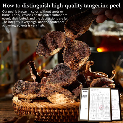 Hee Creek 2018 Year Dried Tangerine Peel 2.12oz/60g Matured Mandarin Peel Chen Pi Dried Citrus Peel Xinhui Tangerine Orange Peel, Support Throat Comfort, Sulfur Free, No Additives 新会陈皮