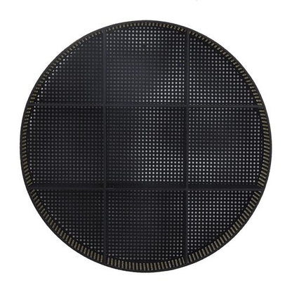 Deco 79 Metal Wall Shelf Round 8 Cubbies, 32" x 6" x 32", Black