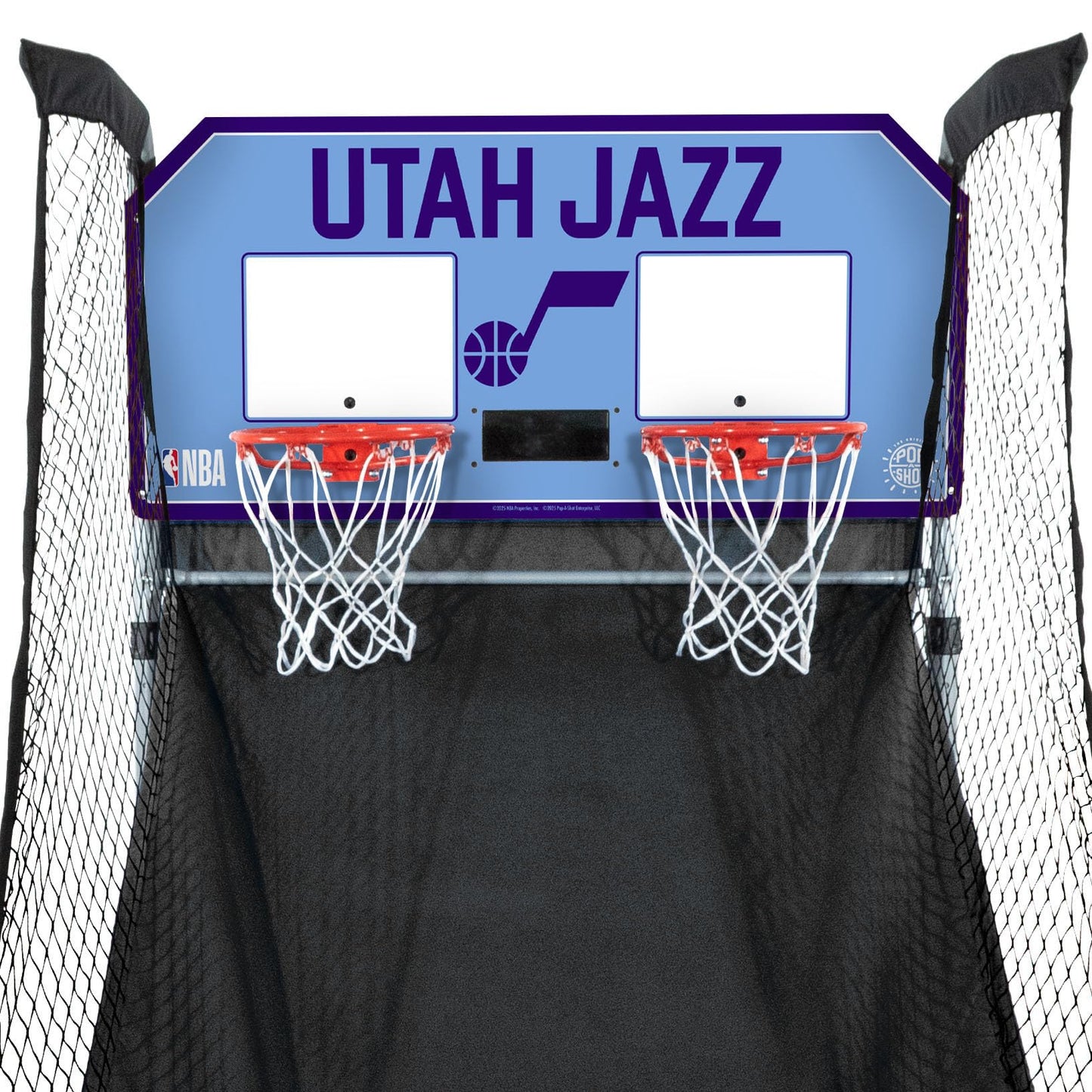 Pop-A-Shot - Home Dual Shot with Utah Jazz NBA Graphics l Sensor Scoring l 16 Game Modes l 7 Balls l Foldable Storage l for All NBA Fans