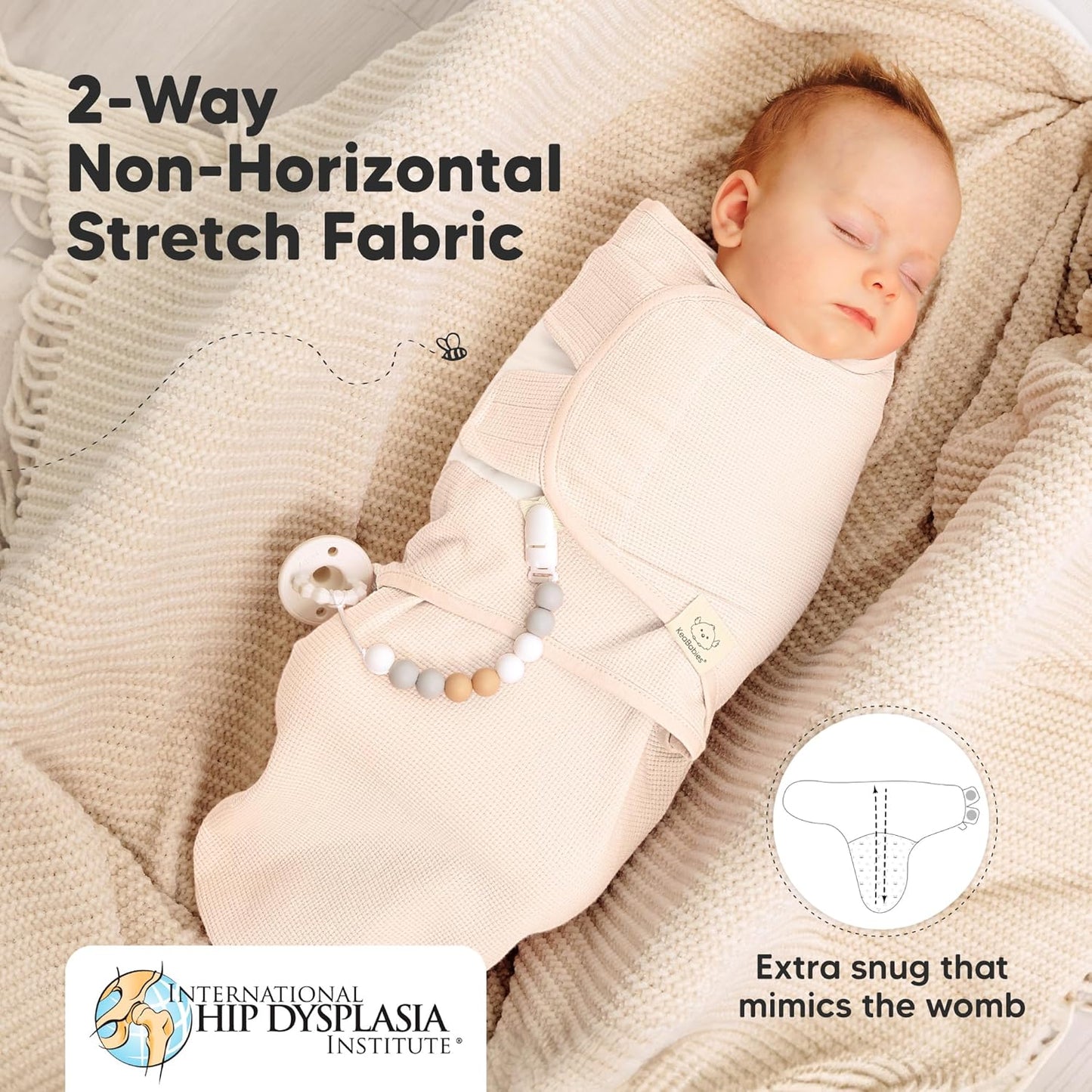 Angelic 3-Pack Organic Swaddles - Soft & Snug Baby Sleep Sacks for Newborns 0-3 Months