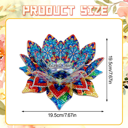 5D DIY Diamond Art Painting PVC Flower Candle Holders Tealight/Tea Light/Votive Candle Holder, for Table Centerpiece Home Décor Party Wedding Dinning-Flower04