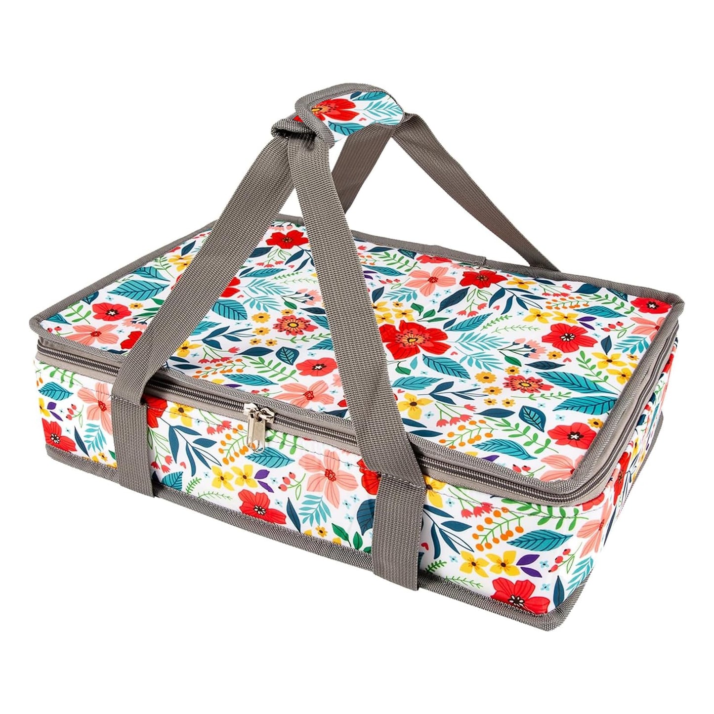 Insulated Casserole Carrier Fits Pioneer Woman Kitchen Stuff & 9x13 Baking Dish, Large Lasagna Lugger Tote, Leakproof Thermal Food Warmer Bag for Potluck, Picnic, Travel, Hot/Cold Food & Mom Gifts