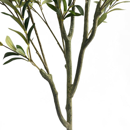 Artificial Olive Tree, Faux Potted Plant with Realistic Leaves and Olives, 59 Inch Tall, Indoor Decor