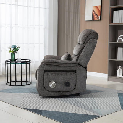 Oversized Electric Lift Chair Versatile Power Recliner Chair 180° Infinite Reclining Armchair for Adults with Massgae,Cupholder,USB-C Ports,Wireless Charging
