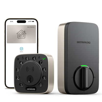 ULTRALOQ Bolt NFC WiFi Smart Lock, Keyless Entry Deadbolt with iPhone/Android Tap, App Remote Control, Keypad, Works with Apple Home, Siri, Alexa, BHMA Certified, Easy Install, 10 Mo. Battery