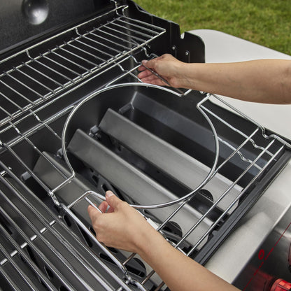 Weber Genesis E-330 Liquid Propane Gas Grill for Outdoor Cooking, 3 Burners, Black – Porcelain-Enameled Cast-Iron Grates, PureBlu Burners & Sear Zone
