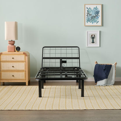 Linenspa Adjustable Bed Frame - Independent Head and Foot Incline - Powerful Quiet Motor - Easy Toolless Assembly - Lounging - TV - Working - Reading - Ergonomic - Electric Bed Base - Twin XL Size