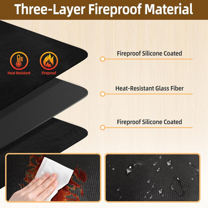 Hot Pads for Kitchen, Heat Resistant Mats for Countertop - 15 X 18 Inches Silicone Protector for Coffee Maker