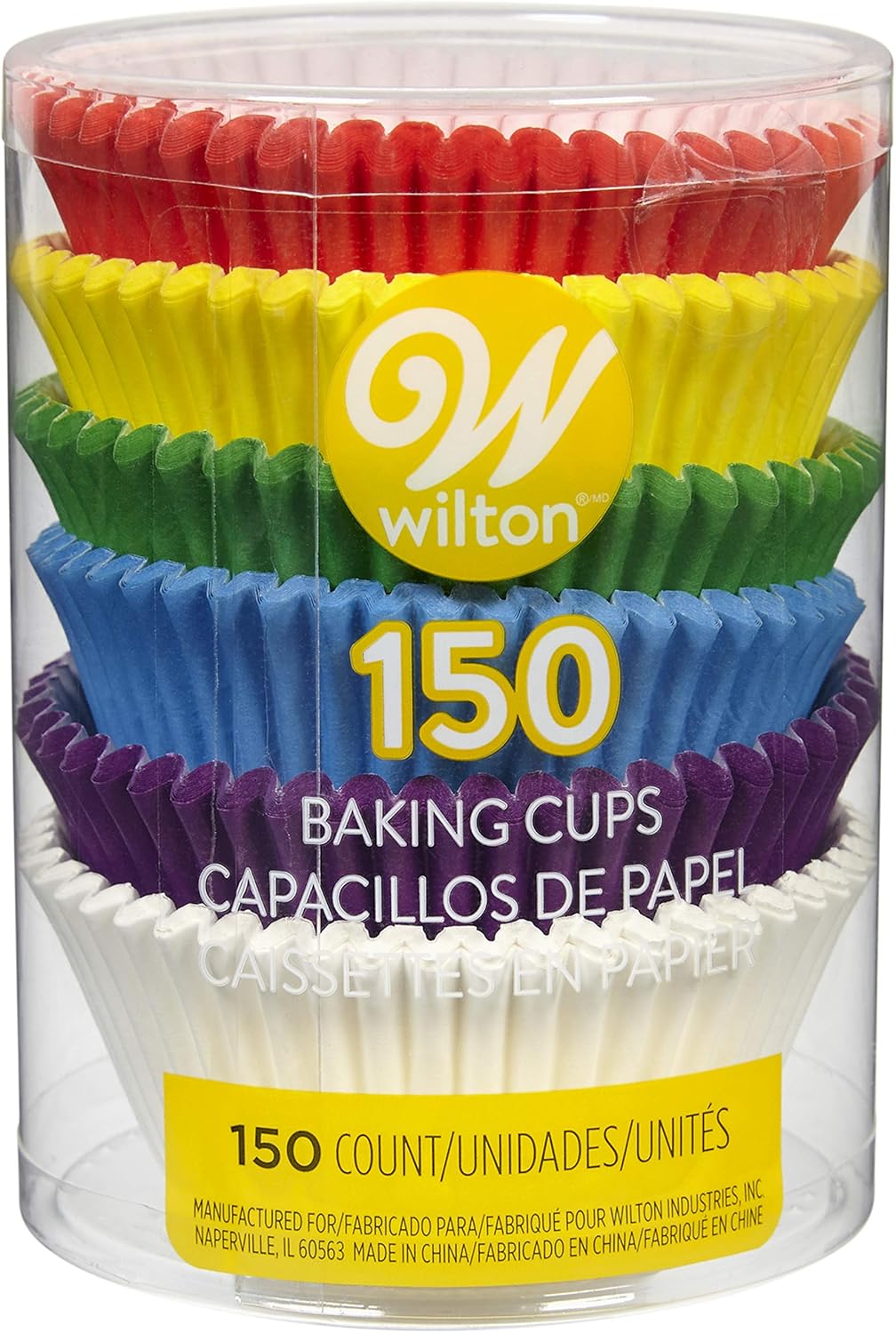 Wilton Baking Cups, Rainbow Assorted, 150 Count