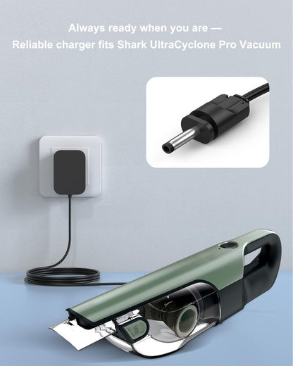 VHBW 9.6V 0.5A Charger Compatible with Shark CH901 Ultra Cyclone Pro Cordless Handheld Vacuum, Model XCHRGCH901 DK12-096045A-U ZD006C096050USE [Not for Shark CH950 13.3V]