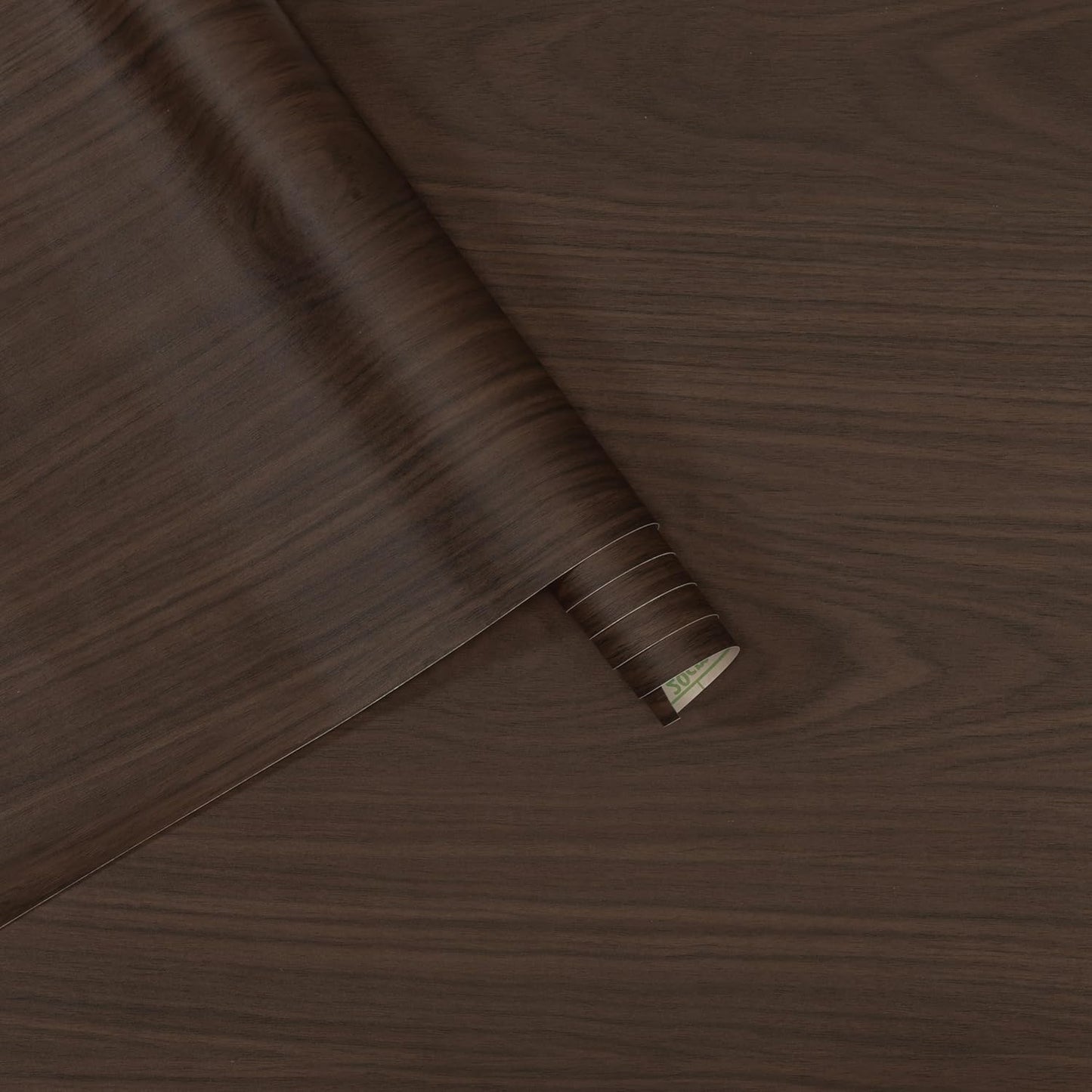 24Inx118In BAYYA Walnut Contact Paper Thick Matte Brown Wood Wallpaper Roll Peel Stick Kitchen Wallpaper Self-Adhesive