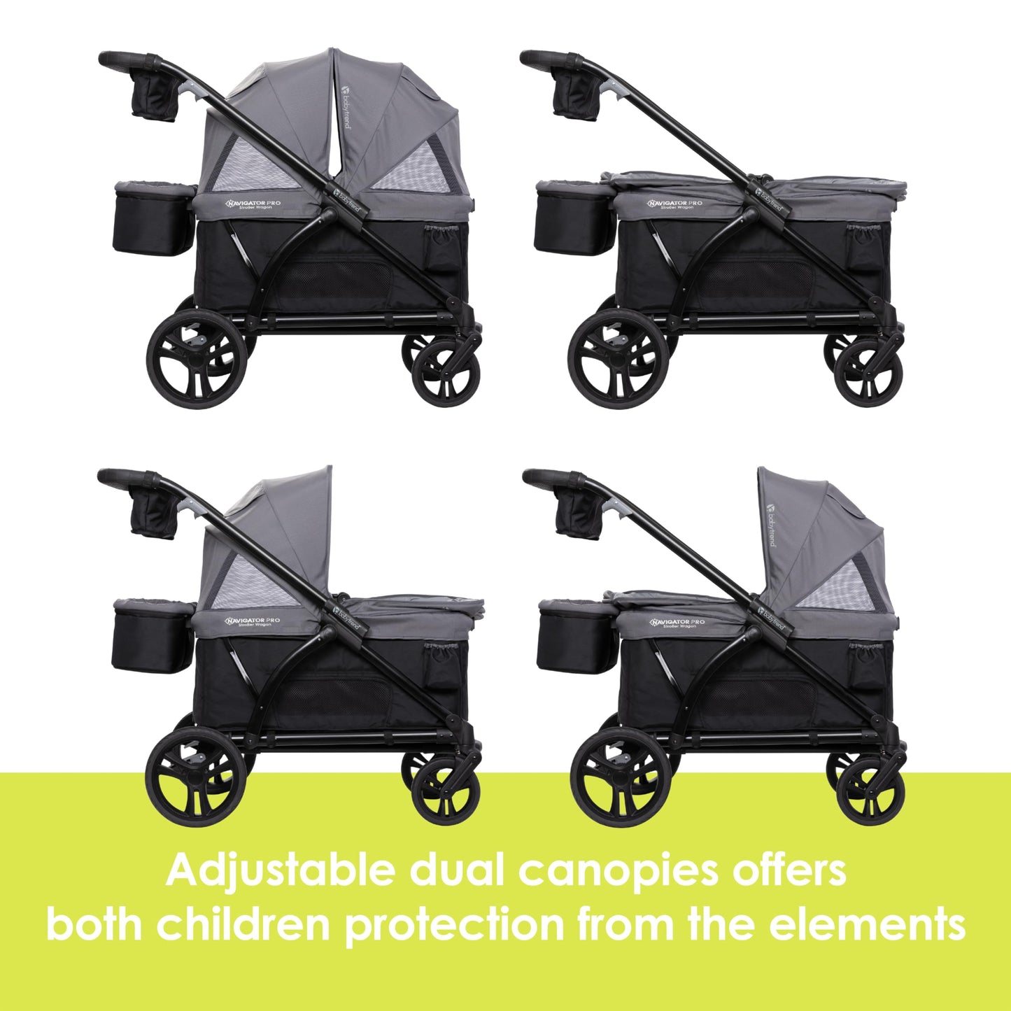 Baby Trend Navigator PRO 2-in-1 Stroller Wagon, Dash Black