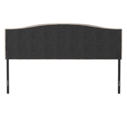 Hillsdale Provence Upholstered King/Cal King Size Headboard with Frame, Light Beige, 2694HKRL