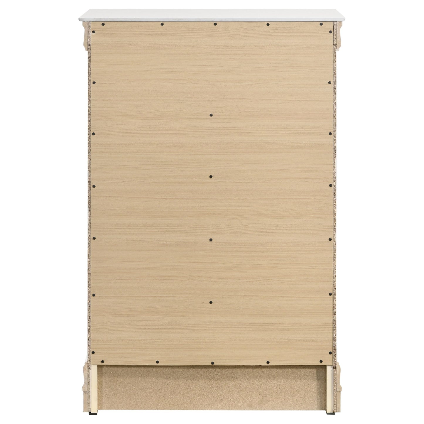 Coaster Home Furnishings - Louis Philippe - Wood - 5-Drawer Chest with Bail Handles, Molded Trim and Bracket Feet - Traditional - Bedroom - White - 202445