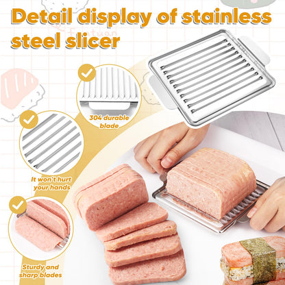 Musubi Press Mold Kit，Onigiri Mold Triangle，4 Pack Japanese Rice Cooker Kit for Lunch Bento