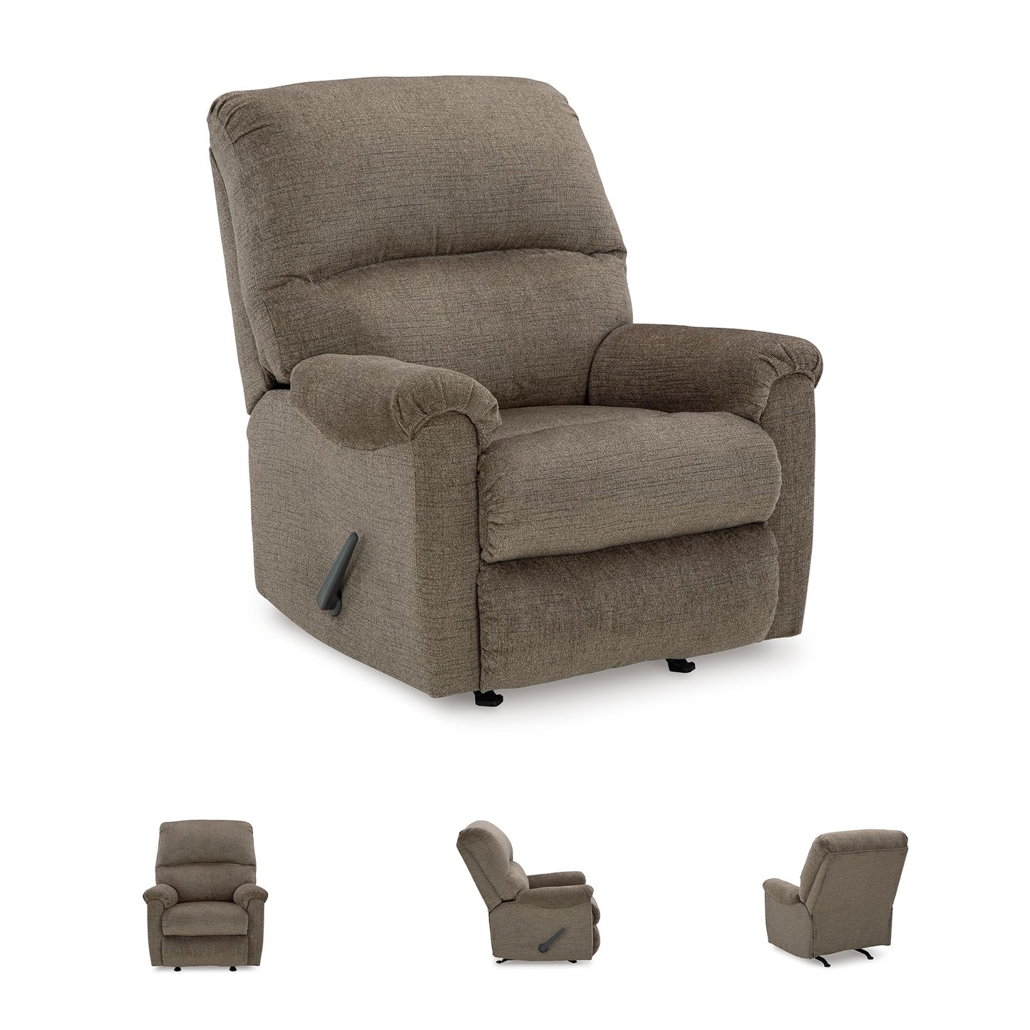 Signature Design by Ashley Stonemeade Casual Manual Rocker Recliner, Dark Brown