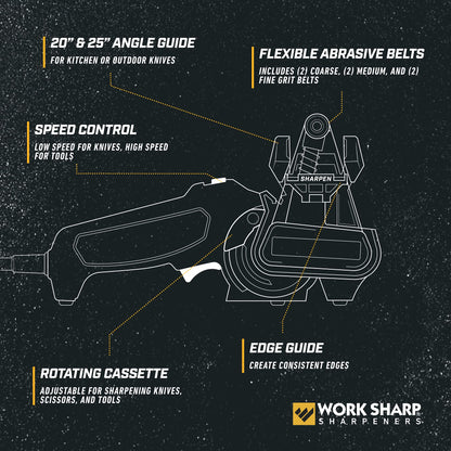 Work Sharp MK2 Professional Electric Knife and Tool Sharpener - Adjustable Tool and Knife Sharpening System