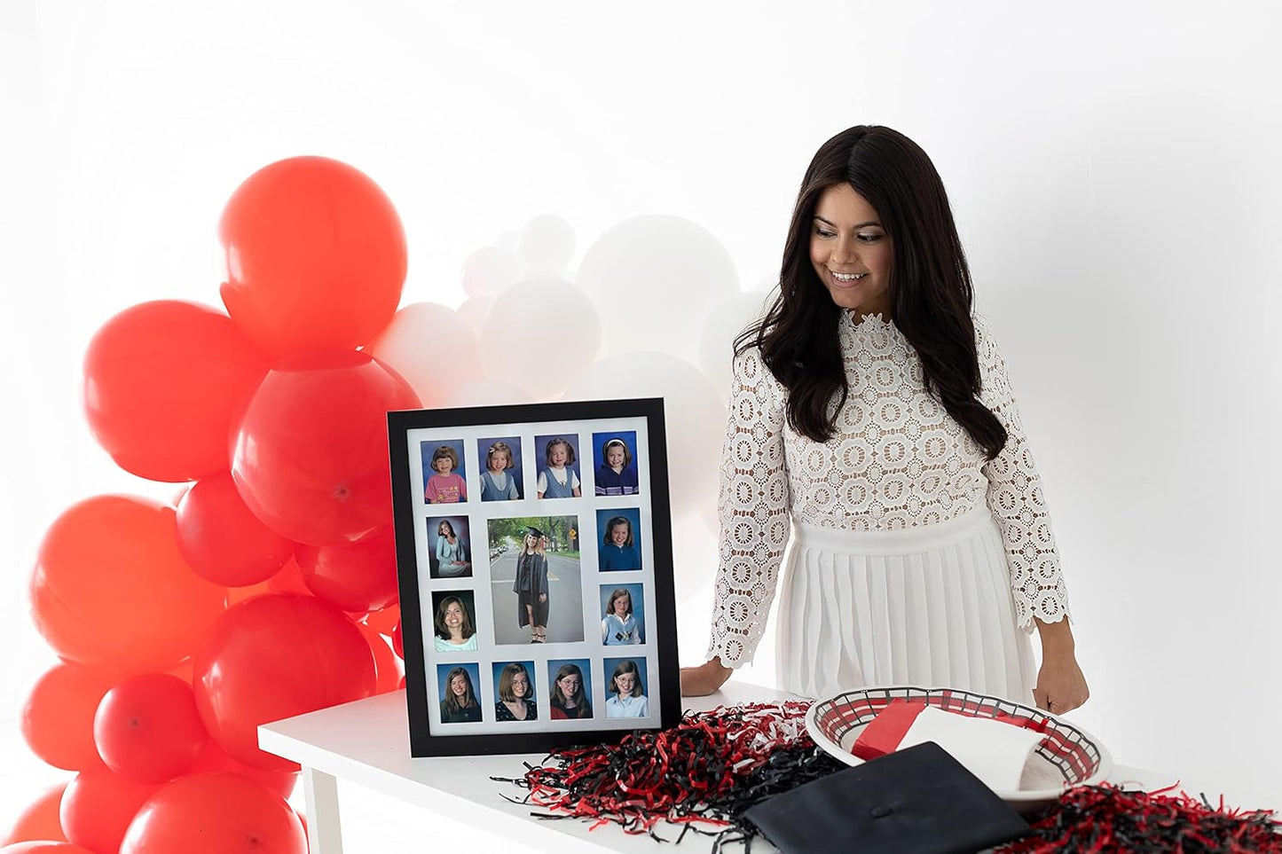 Kate & Milo School Days Frame, Holds 13 Photos K-12, Multi Photo Frames Collage for Graduation Party Decorations
