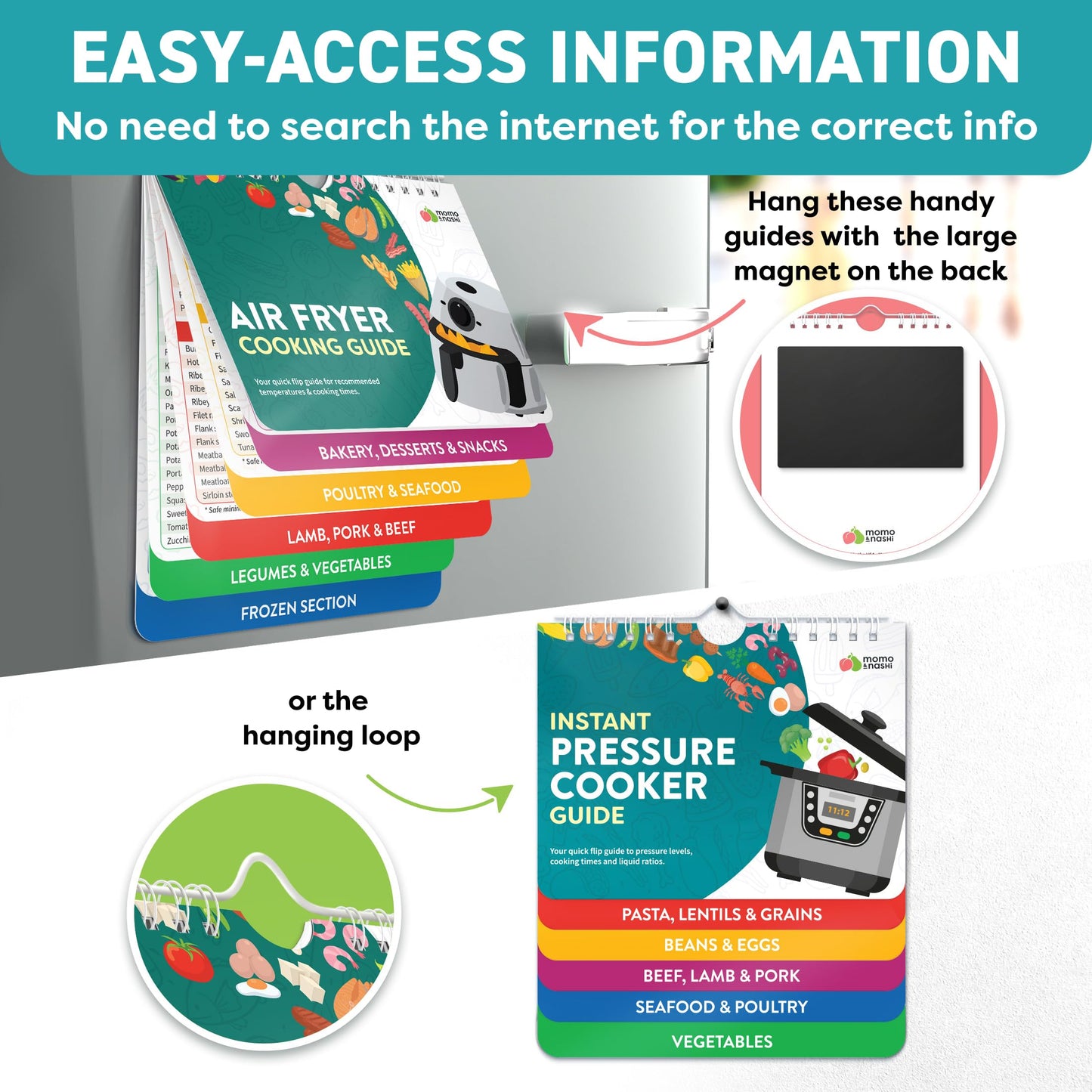 Air Fryer Cheat Sheet Magnets Cooking Guide Booklet - Air Fryer Cookbooks - Air Fryer Liners - Air Fryers Kitchen Gifts Gadgets 2025 and 2026 - Air Fryer Accessories - Air Fryer Cooking Guide