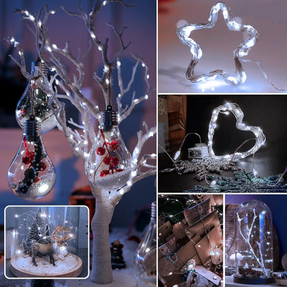 Skiennix 6 Pack Fairy Lights - Battery Operated 7ft 20 LED Mini String Lights | Warm White & Cool White for Weddings, Parties, Decor