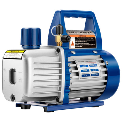VIVOHOME 110V 1/3 HP 4 CFM Single Stage Rotary Vane HVAC Vacuum Pump with Oil Bottle Upgraded 220LB High Precision Electronic Digital Refrigerant Charging Weight Freon Scale