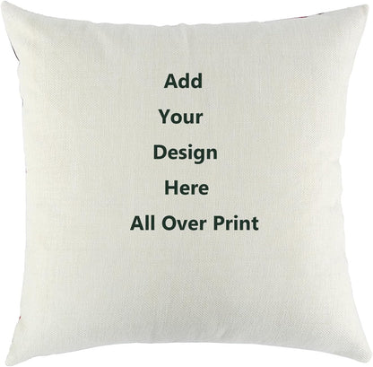 Custom Design Outdoor/Indoor Throw Pillowcase, Personalized Love Photo Wedding Keepsake, 18" x 18"