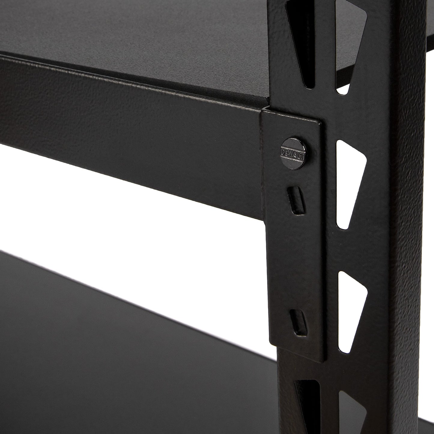 DEWALT 41658 DXST4500BLK 3-Shelf Industrial Storage Rack with Laminate Deck - 50”W x 18”D x 48”H, Black