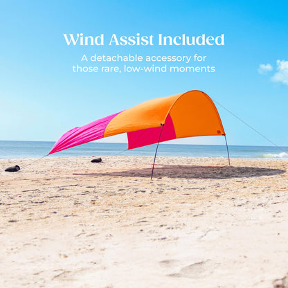 Shibumi Shade 3.0 Version | Sunset Edition | Sets Up in 3 Mins | 150 Sq. Ft. of Shade for up to 8 People | Includes Wind Assist | UPF 50+ Sun Protection