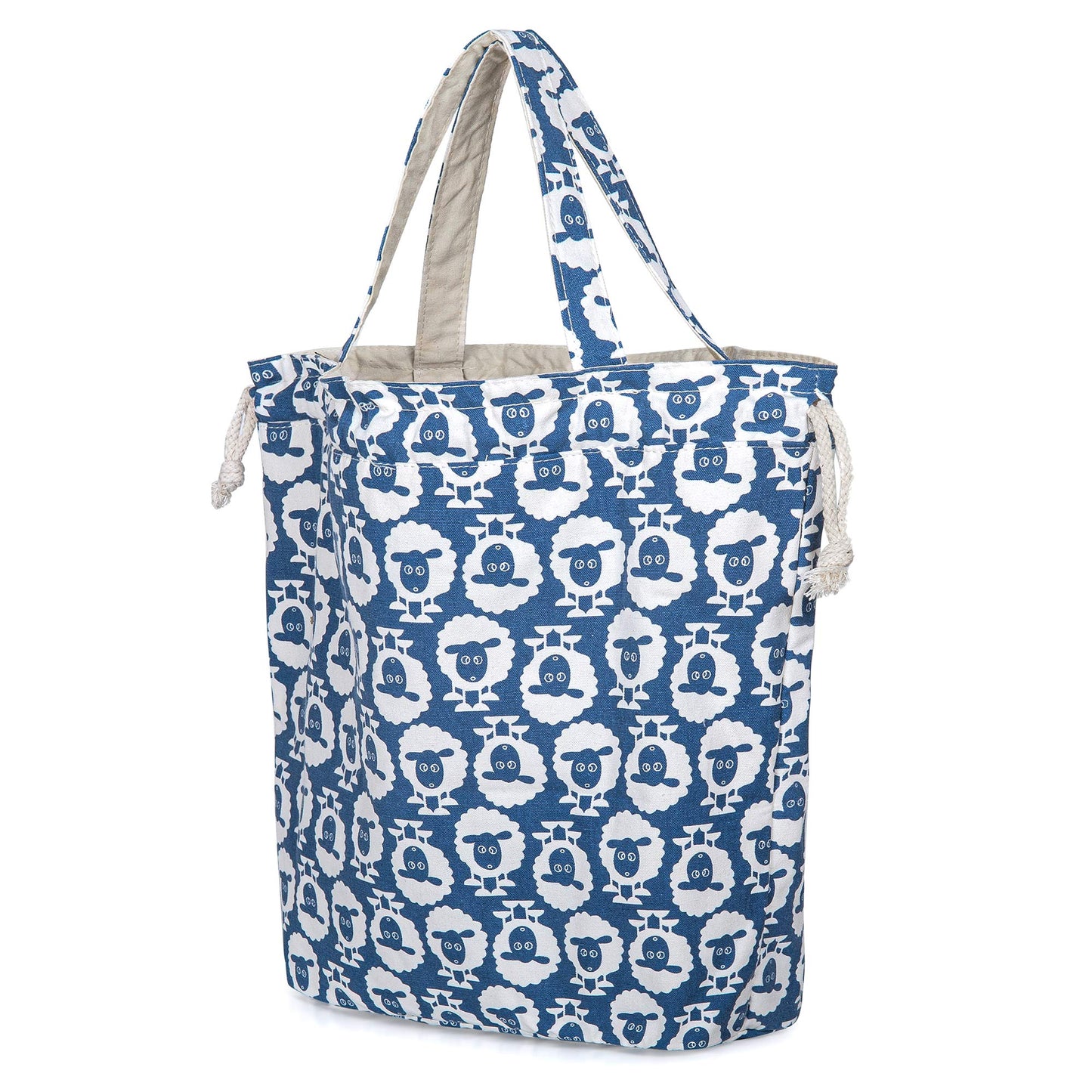Teamoy Knitting Tote Bag with Drawstring Closure, Portable Yarn Storage Bag for Knitting Needles, Yarn Skein and Crochet Supplies, Sheep (Bag Only)