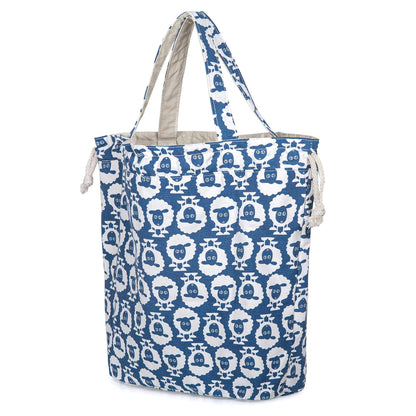 Teamoy Knitting Tote Bag with Drawstring Closure, Portable Yarn Storage Bag for Knitting Needles, Yarn Skein and Crochet Supplies, Sheep (Bag Only)