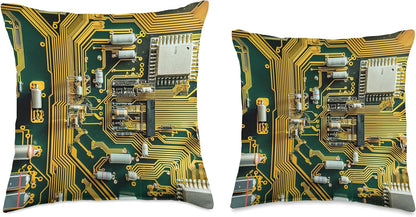 Electric Components and Circuits Throw Pillow