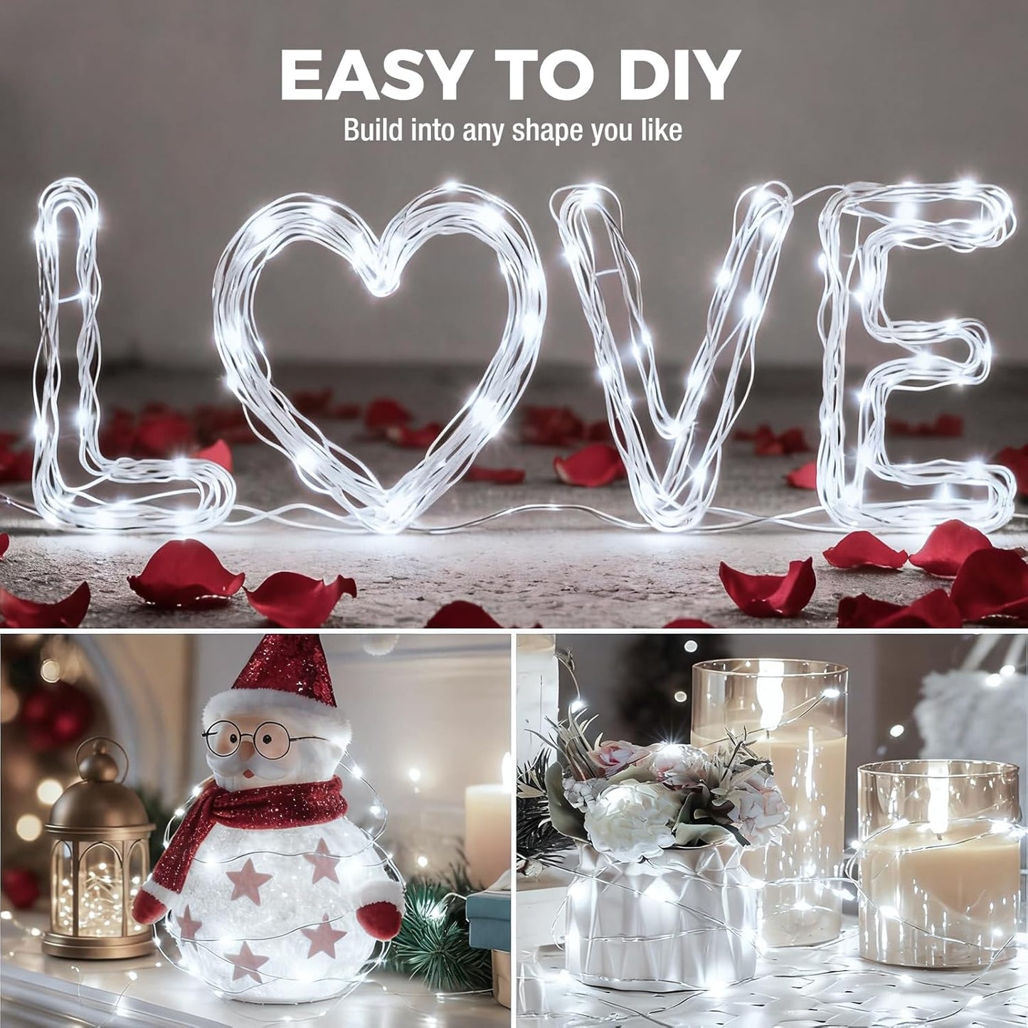 24 Pack 7FT 20 3 litogo LED Fairy Lights Battery Operated, Lighting Modes, Bulk Mini Twinkle String Lights Waterproof