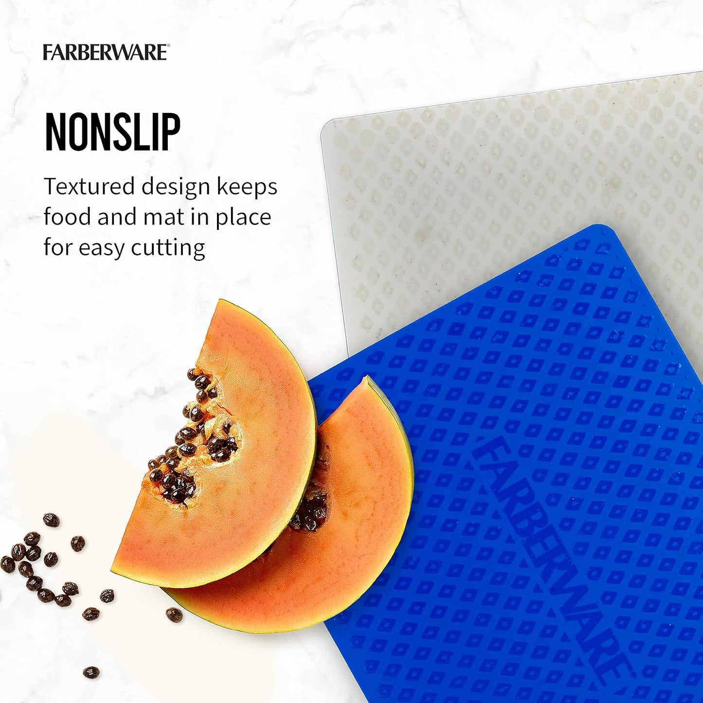 Farberware Flexible Kitchen Cutting Mat Set, 4-Piece, Made in the USA, Non-Slip Design, 8x10 and 11x14 Inches