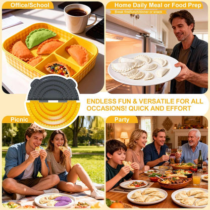 Updated 4-in-1 Tortilla Sealer Crimper, Adjustable 4"+6"+8"+10" Tortilla Press Quesadilla Sealer, Double Leak-Proof Design for Perfect Sealed Burritos, Tacos and Creative DIY Cooking,for Mother's Day
