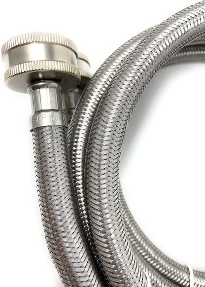 Premium Stainless Steel 6ft Washing Machine Hoses Burst Proof Leak Proof 2 Pack for Hot Cold Water