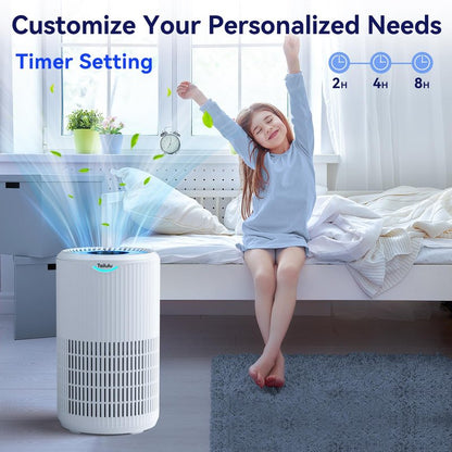 Air Purifiers for Home Large Room Up to 1680 Ft², Tailulu H13 HEPA Air Filter Cleaner, 360° Air Intake & Outlet,Smoke Dust Pollen,15dB Sleep Mode Air Purifiers for Bedroom Living Room, Kitchen, Office