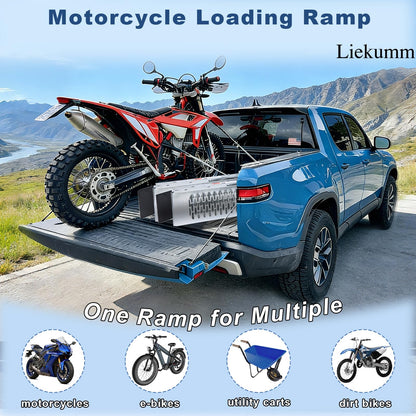 LIEKUMM 83" ATV Ramps 2-Pack, 1000 lbs Capacity Folding Loading Ramps 500 lbs Each, Heavy Duty Truck Ramps for Pickup Trucks, Trailer, Lawn Mower