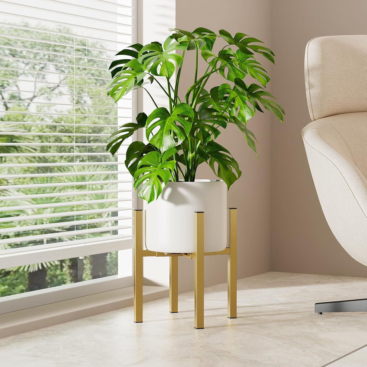 8-12 Inch 200lbs, 14.2 Inch 1 Pack) MUDEELA Plant Stand for Indoor and Outdoor: Adjustable Width Fits for Pots - Metal