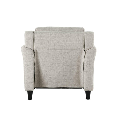 Studio Living Harrington 35.4" Arm Chair, Transitional Modern, Pocket Coil Comfort, Easy Assembly, Woven Fabric, Beige