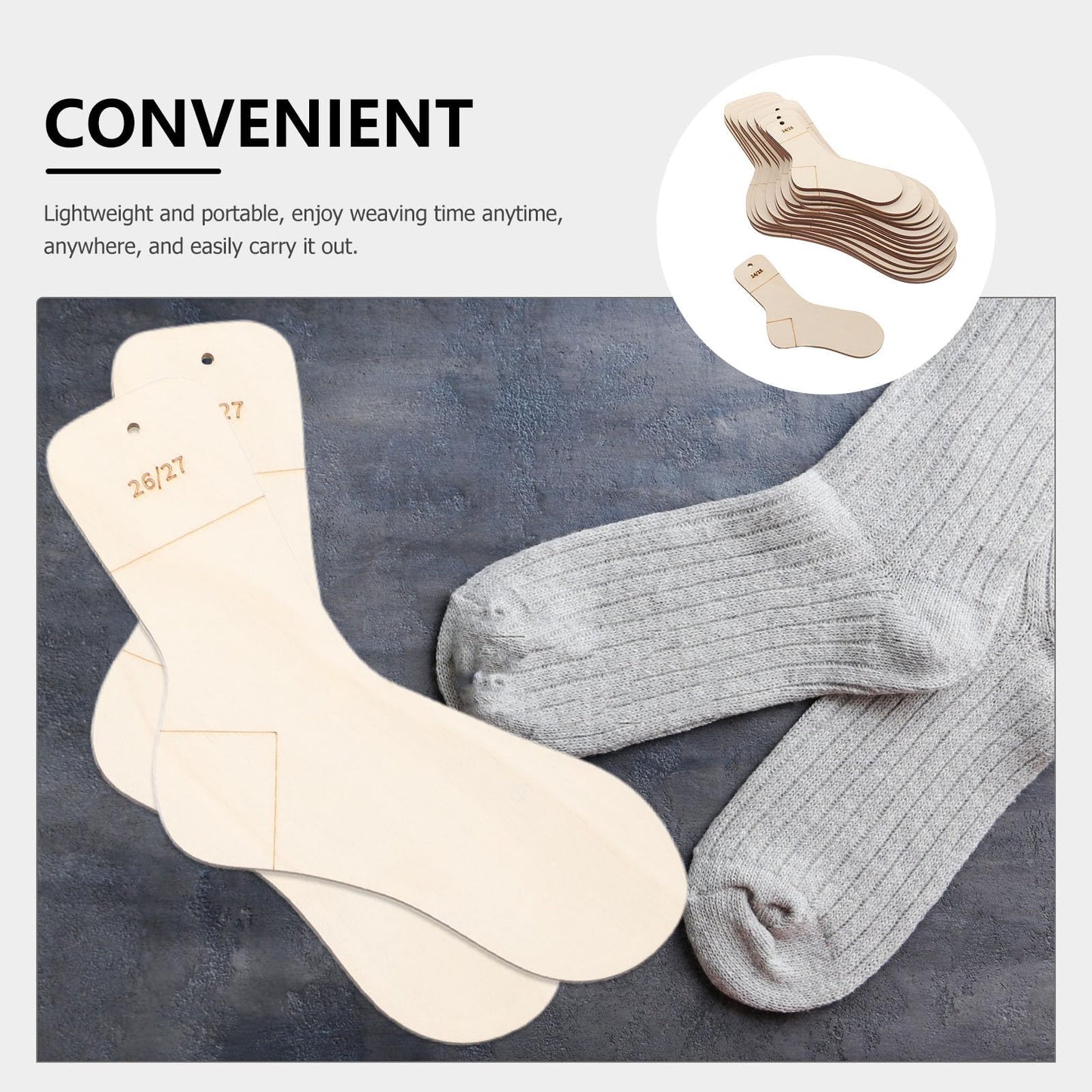 SEWACC 16pcs Sock Blockers for Knitting Sock Stretchers Stocking Display Forms for Crochet Knitting Accessories Home Craft Supplies