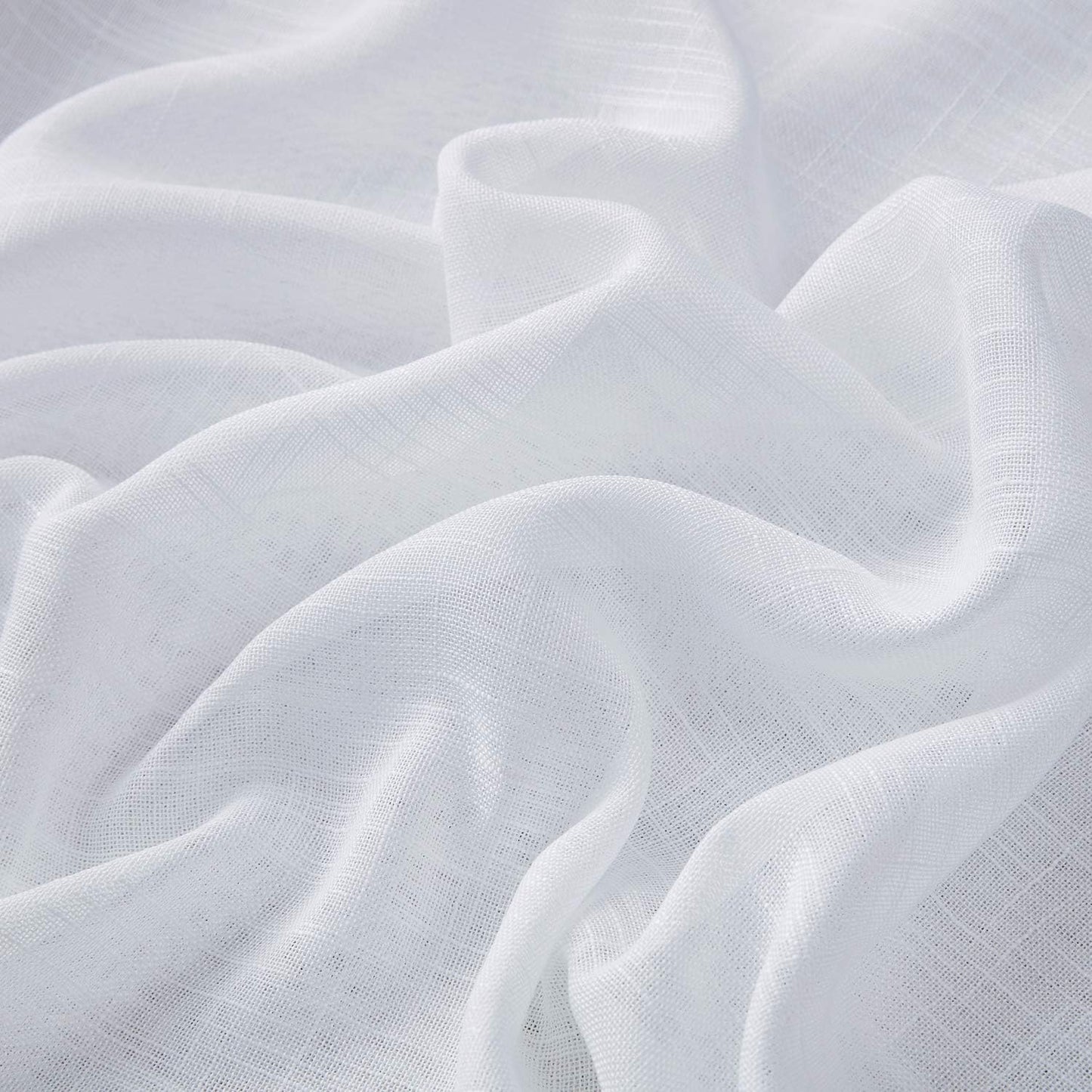 HLC.ME Abbey Faux Linen Textured Semi Sheer Privacy Sun Light Filtering Grommet Curtains for Bedroom & Living Room, 2