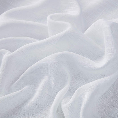 HLC.ME Abbey Faux Linen Textured Semi Sheer Privacy Sun Light Filtering Grommet Curtains for Bedroom & Living Room, 2