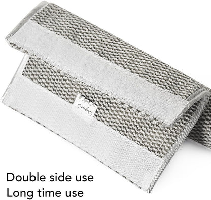 OUGAR8 Microwave Door Handle Covers for Kitchen Appliances, Gray Plush, 6" L, Protective Cloth Protector