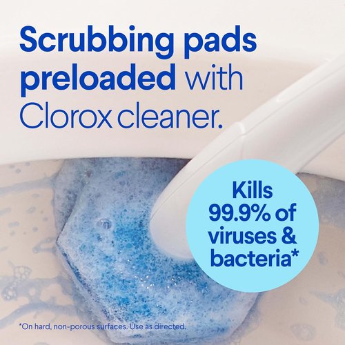 Clorox ToiletWand Cleaning Kit - Includes Caddy & 6 Refills for Effortless Toilet Care