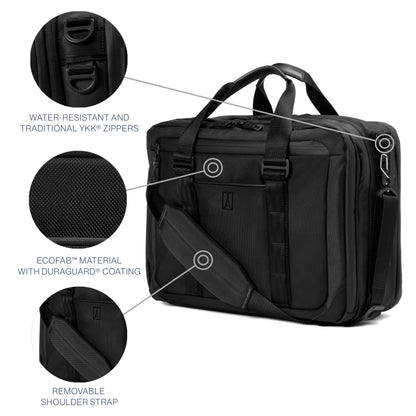 Travelpro Altitude Full Expansion Brief, Business Bag, 16 Inch Laptop, Work, Travel, Water Resistant, Men and Women, Jet Black