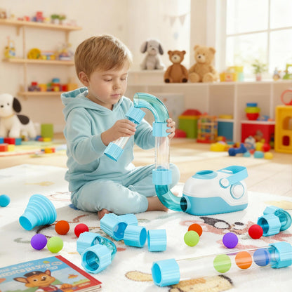 Air Tubes Toys Expansion Pack - Air-Powered STEM Building Toys - Learning Toys, STEM Toys for 3+ Year Old Boys & Girls Birthday Gifts(Blue