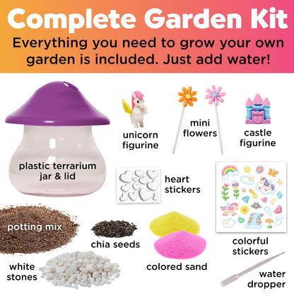 Creativity for Kids Plant and Grow Unicorn Forest: Terrarium Kit for Kids, Unicorn Toys and STEM Kits, Spring Crafts & Arts and Crafts for Girls (Ages 6+)
